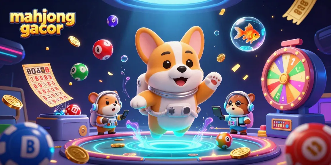 Play mahjong gacor with excitement in a vibrant space-themed casino scene.