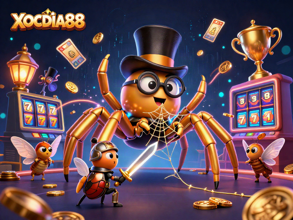Engage with the thrilling world of XOCDIA88 as the golden tarantula captivates players at an online casino.