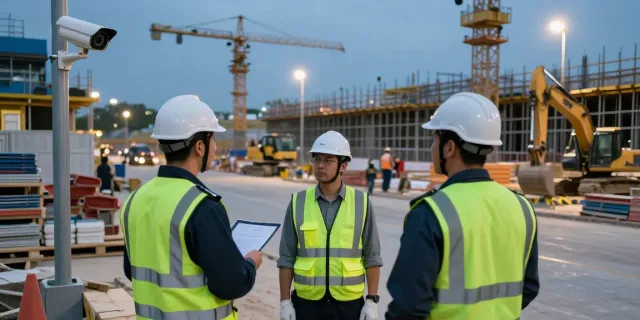 Construction Site Security team ensuring safety at local site.