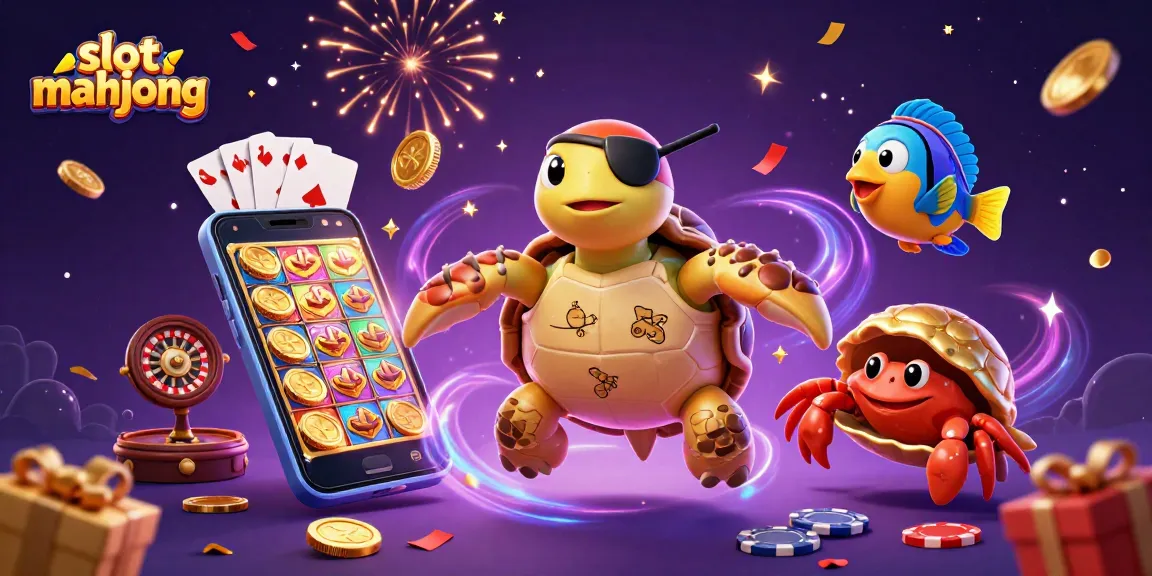 Engage in exciting slot mahjong gameplay with this dynamic illustration featuring vibrant casino elements.