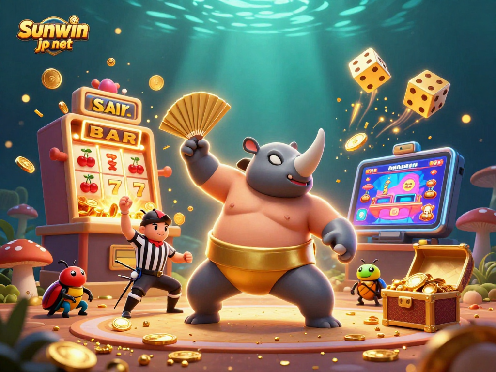 Experience thrilling gameplay with sunwin jp net in this vibrant casino scene featuring dynamic characters and exciting elements.