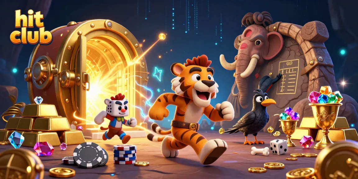 Engage in exciting games at hit club, where an amazing caveman duo runs a vibrant casino.