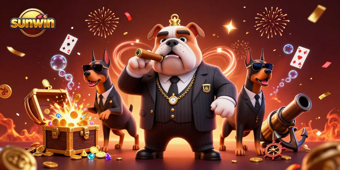 Experience thrilling gameplay at sunwin with this vibrant casino-themed illustration.